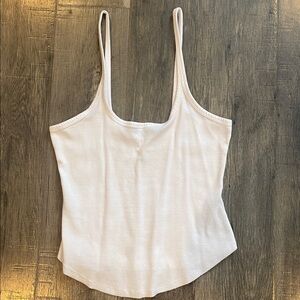 Free People White Step One Tank Medium New